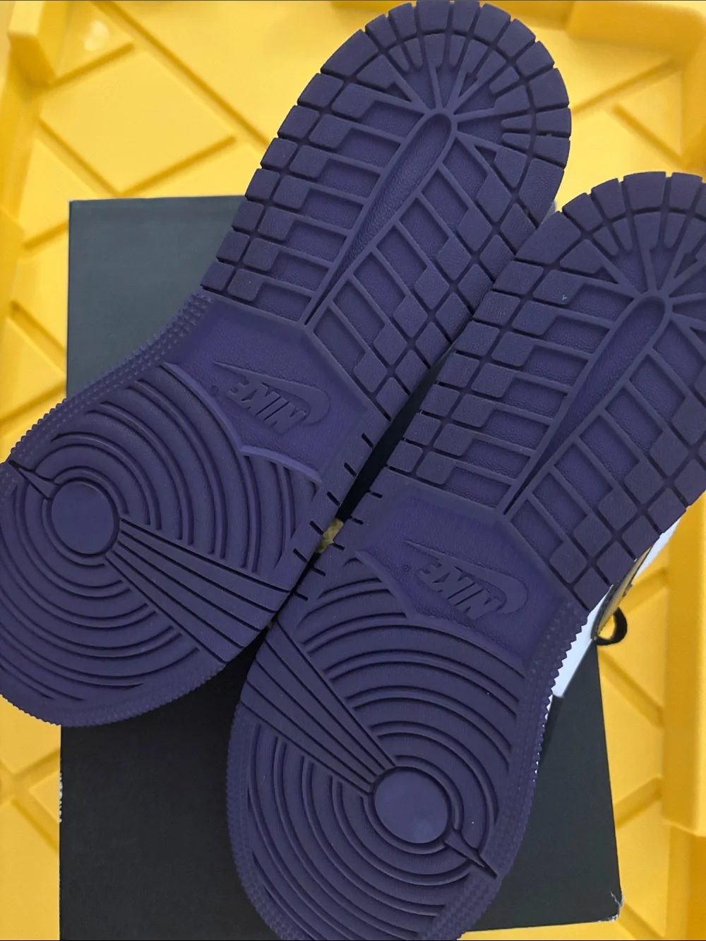 Jordan Low-Top Sneakers in Black & Purple